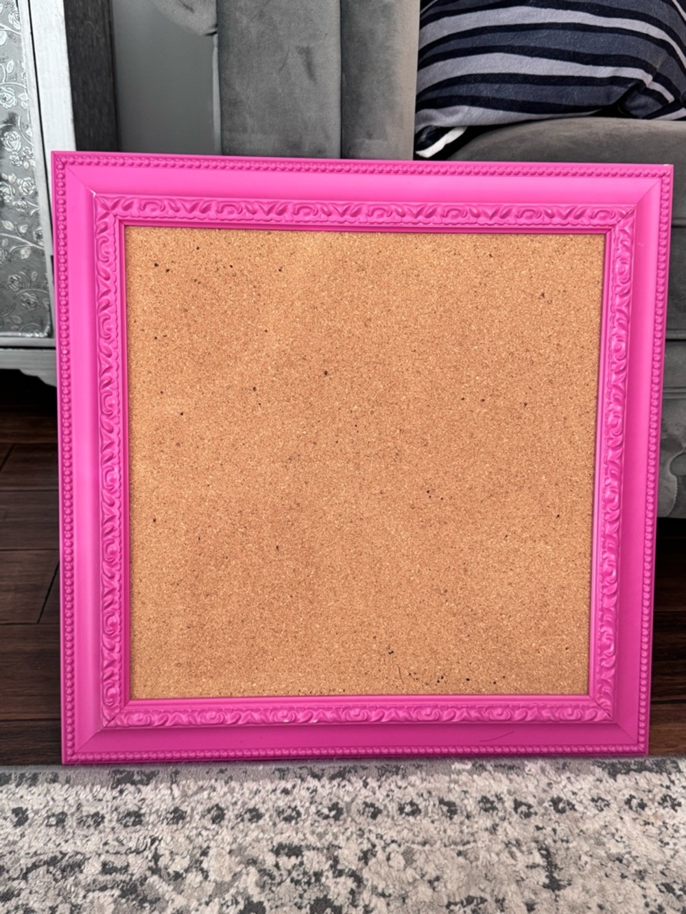 Sheffield Home design by Enchante Accessories Hot Pink Ornate Framed Cork Board